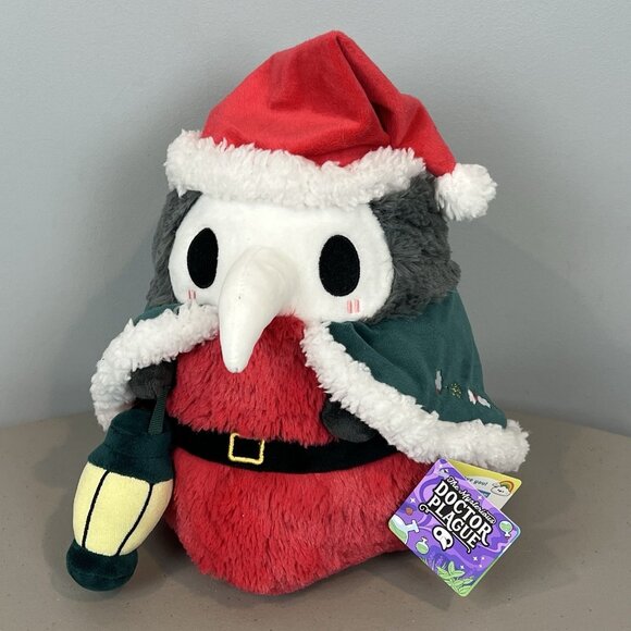 Festive Plague Doctor Christmas Plush Mini Squishable Stuffed Animal 10" - Picture 1 of 16